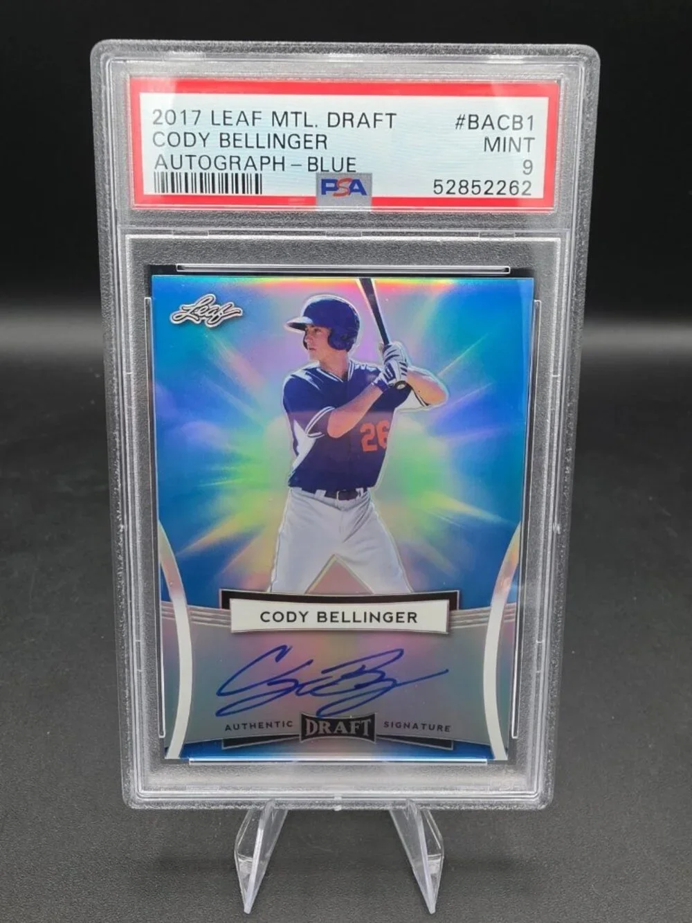 Cody Bellinger PSA 9 2017 Leaf Metal Draft #BA -cb1 Rookie Blue RC Auto 25/25
